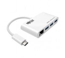 Tripp Lite 3-Port USB 3.1 Gen 1 Portable Hub, USB-C to (x3) USB-A, with Gigabit Ethernet Port