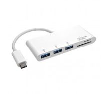 Tripp Lite 3-Port USB 3.1 Gen 1 Portable Hub, USB-C to (x3) USB-A, Micro SD & SD/MMC Reader