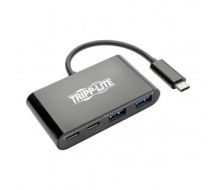 Tripp Lite USB 3.1 Gen 1 USB-C Portable Hub with 2 USB-C Ports and 2 USB-A Ports, Thunderbolt 3 Compatible, Black