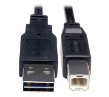 Tripp Lite Universal Reversible USB 2.0 Hi-Speed Cable (Reversible A to B M/M), 0.31 m