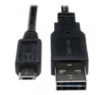 Tripp Lite Universal Reversible USB 2.0 Hi-Speed Cable (Reversible A to 5Pin Micro B M/M), 3-ft.