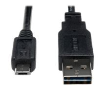 Tripp Lite Universal Reversible USB 2.0 Hi-Speed Cable, 28/24AWG (Reversible A to 5Pin Micro B M/M), 6-ft.