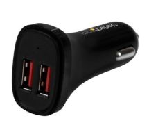 StarTech Dual-Port USB Car Charger - 24W/4.8A - Black