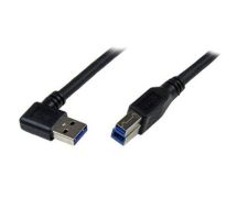 3m USB 3.0 SuperSpeed Kabel A auf B rechts gewinkelt - Schwarz - USB3.0 Ansch