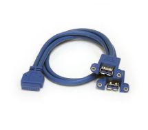 StarTech 2 Port Panel Mount USB 3.0 Cable - USB A to Motherboard Header Cable F/F