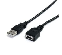 10 ft Black USB 2.0 Extension Cable A to A - 10ft USB 2.0 Extension Cable - 1