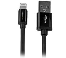 StarTech 2 m (6 ft.) USB to Lightning Cable - Long iPhone / iPad / iPod Charger Cable - Lightning to USB Cable - Apple MFi Certified - Black