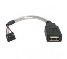 StarTech 6in USB 2.0 Cable - USB A Female to USB Motherboard 4 Pin Header F/F