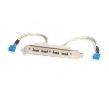 StarTech 4 Port USB A Female Slot Plate Adapter