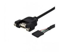 StarTech 1 ft Panel Mount USB Cable - USB A to Motherboard Header Cable F/F