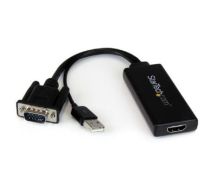 StarTech VGA to HDMI Adapter with USB Audio & Power �� Portable VGA to HDMI Converter �� 1080p