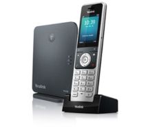 Yealink W60P IP phone Black,Silver Wireless handset TFT